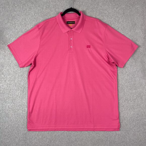 Loudmouth Golf Shirt Mens XXL Pink Polo 2XL Embroidered Spell Out - Picture 2 of 8